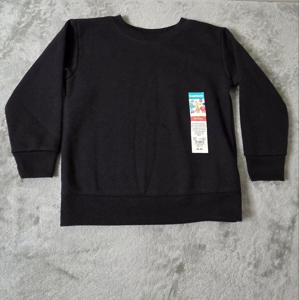 * Garanimals Boys Toddler Long Sleeves Crew Neck Sweatshirt Top Black Size 2T - Picture 3 of 10